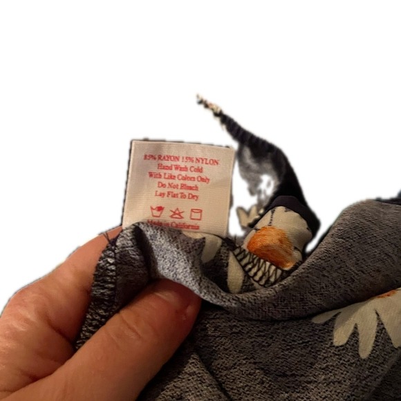 Lisa Says Gah Daisy Floral Mini Dress Babydoll Navy Empire Waist 3XL NWT - Picture 9 of 9